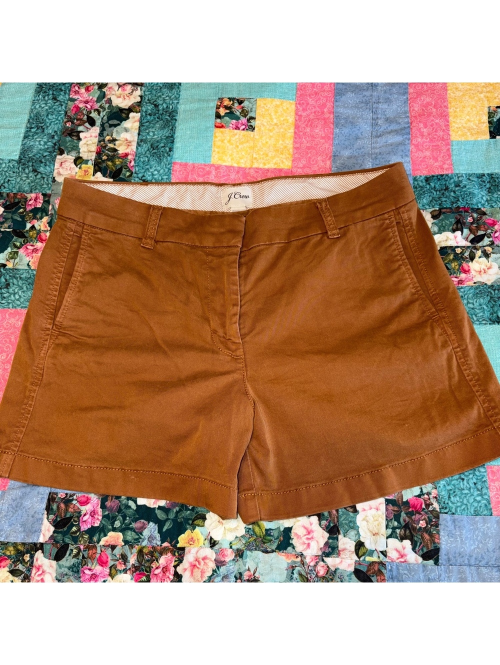 J.Crew $70 Woman’s Size 8 W 32 Stretch brown Summer chino shorts